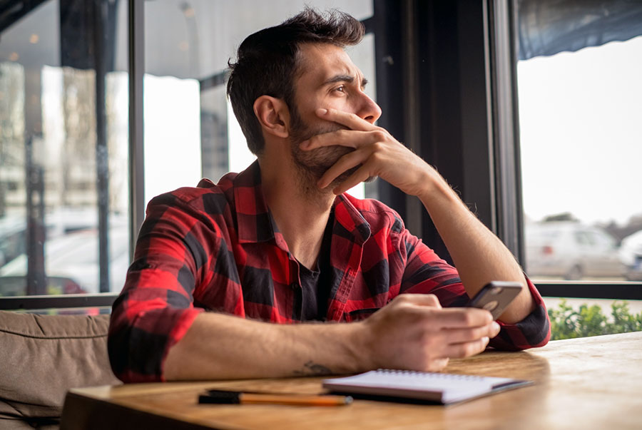 image - a stressed man